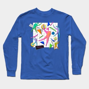 80S GEOMETRIC DANCERS Long Sleeve T-Shirt